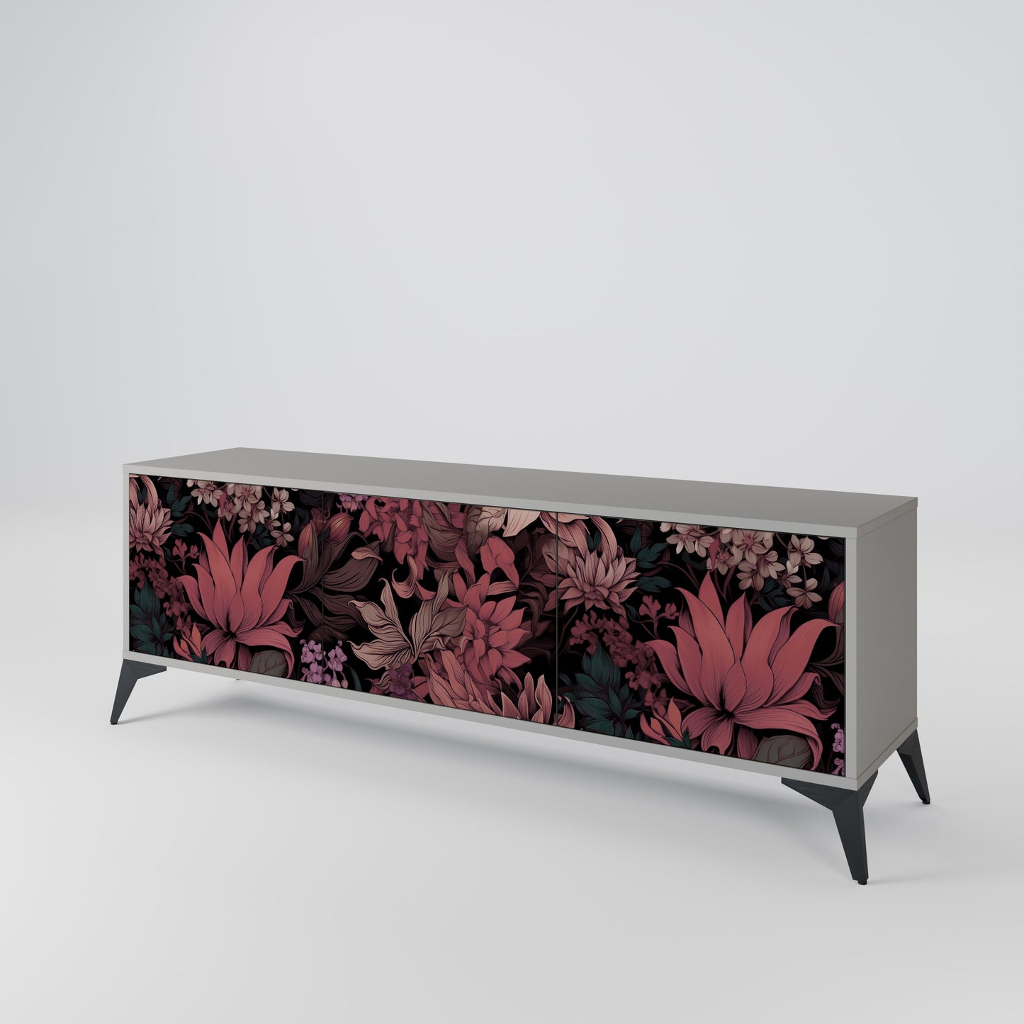 FLORAL WHISPER 3-Door TV Cabinet