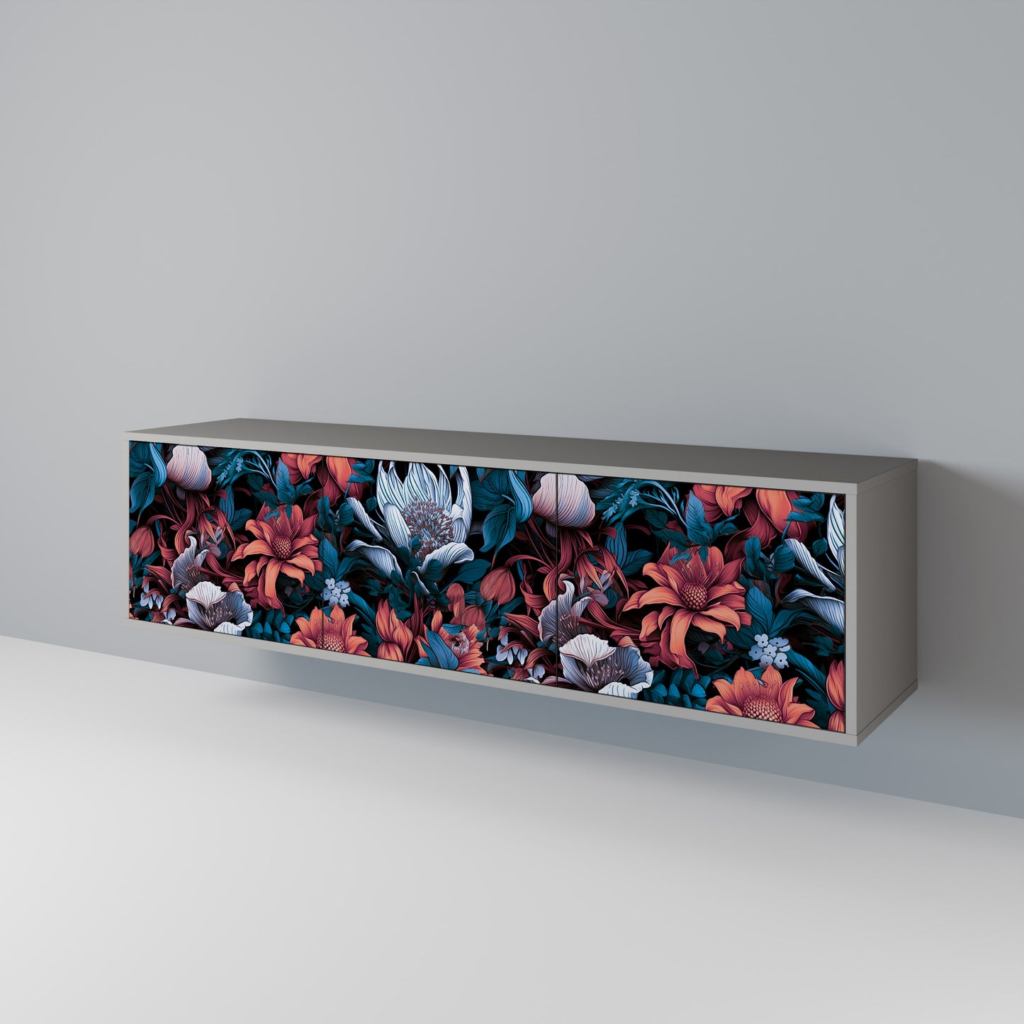 ETHEREAL BLOSSOMS 3-Door TV Cabinet