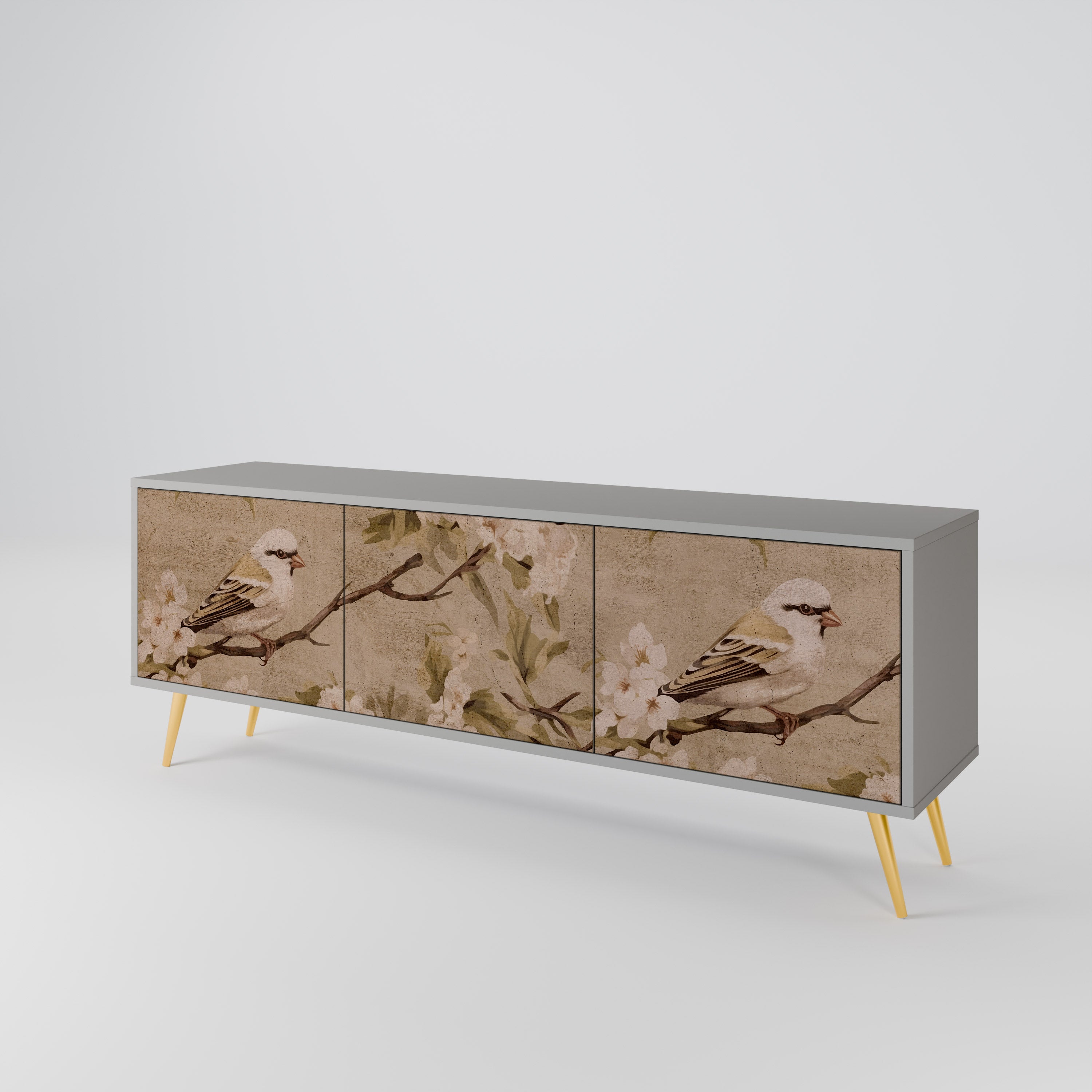 PETAL DISTINGUISH 3-Door TV Cabinet