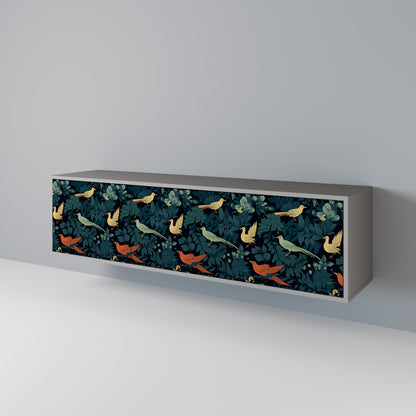 FOWL ORNAMENT 3-Door TV Cabinet