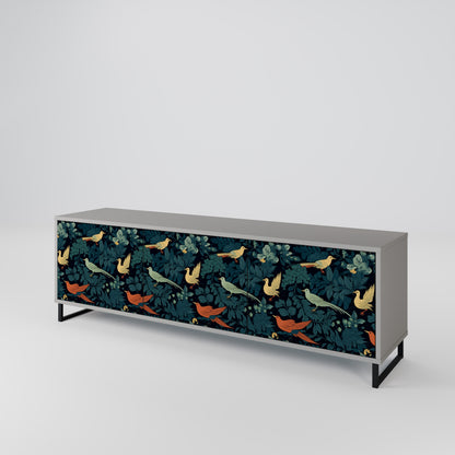 FOWL ORNAMENT 3-Door TV Cabinet