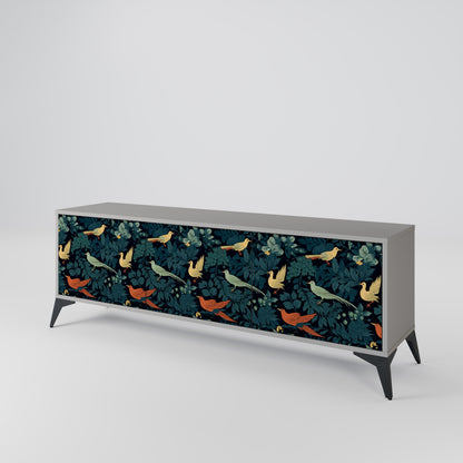 FOWL ORNAMENT 3-Door TV Cabinet