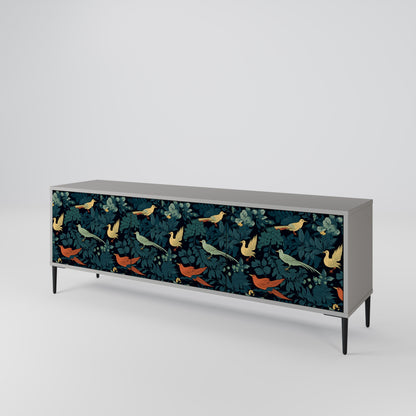 FOWL ORNAMENT 3-Door TV Cabinet