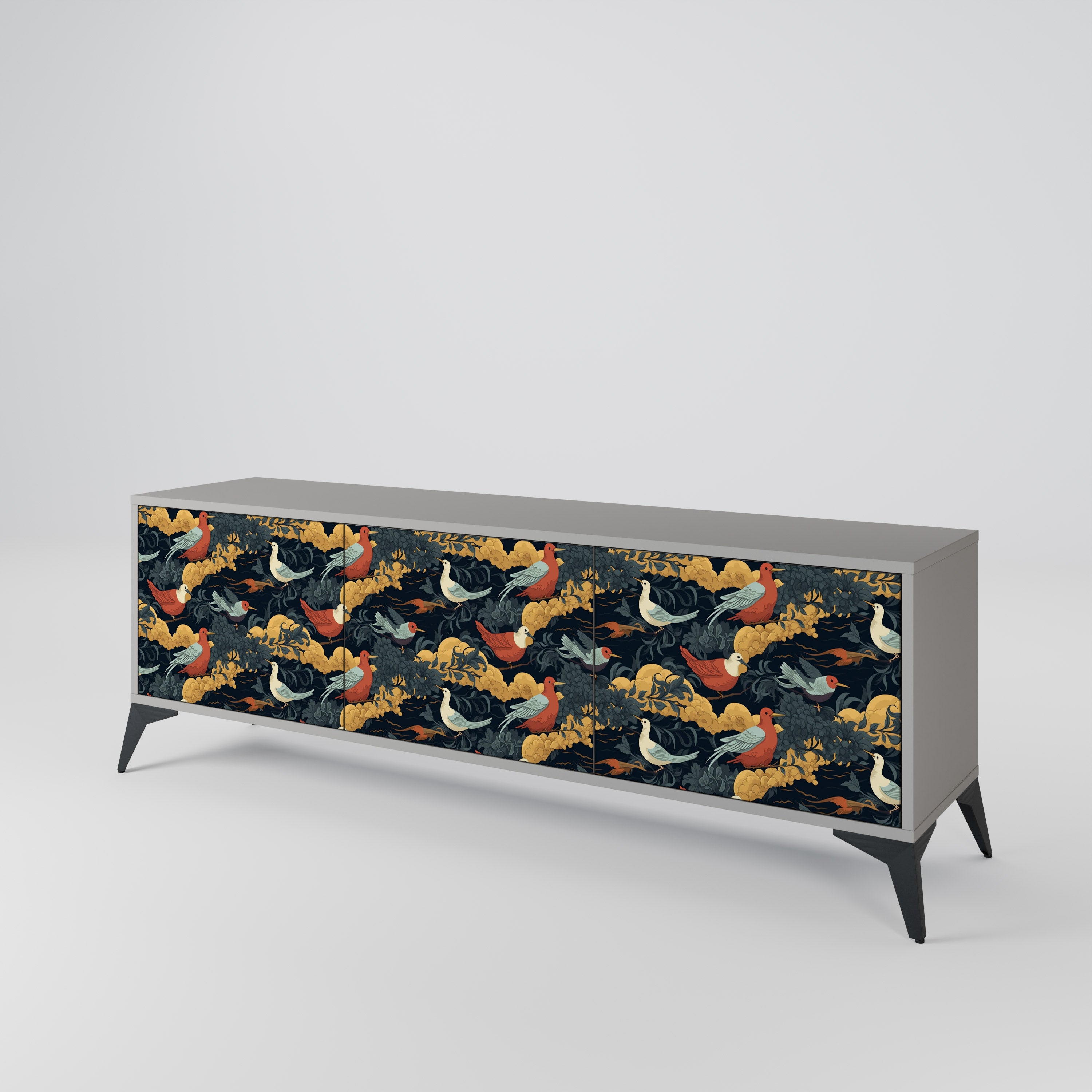 FOWLY DAZE 3-Door TV Cabinet