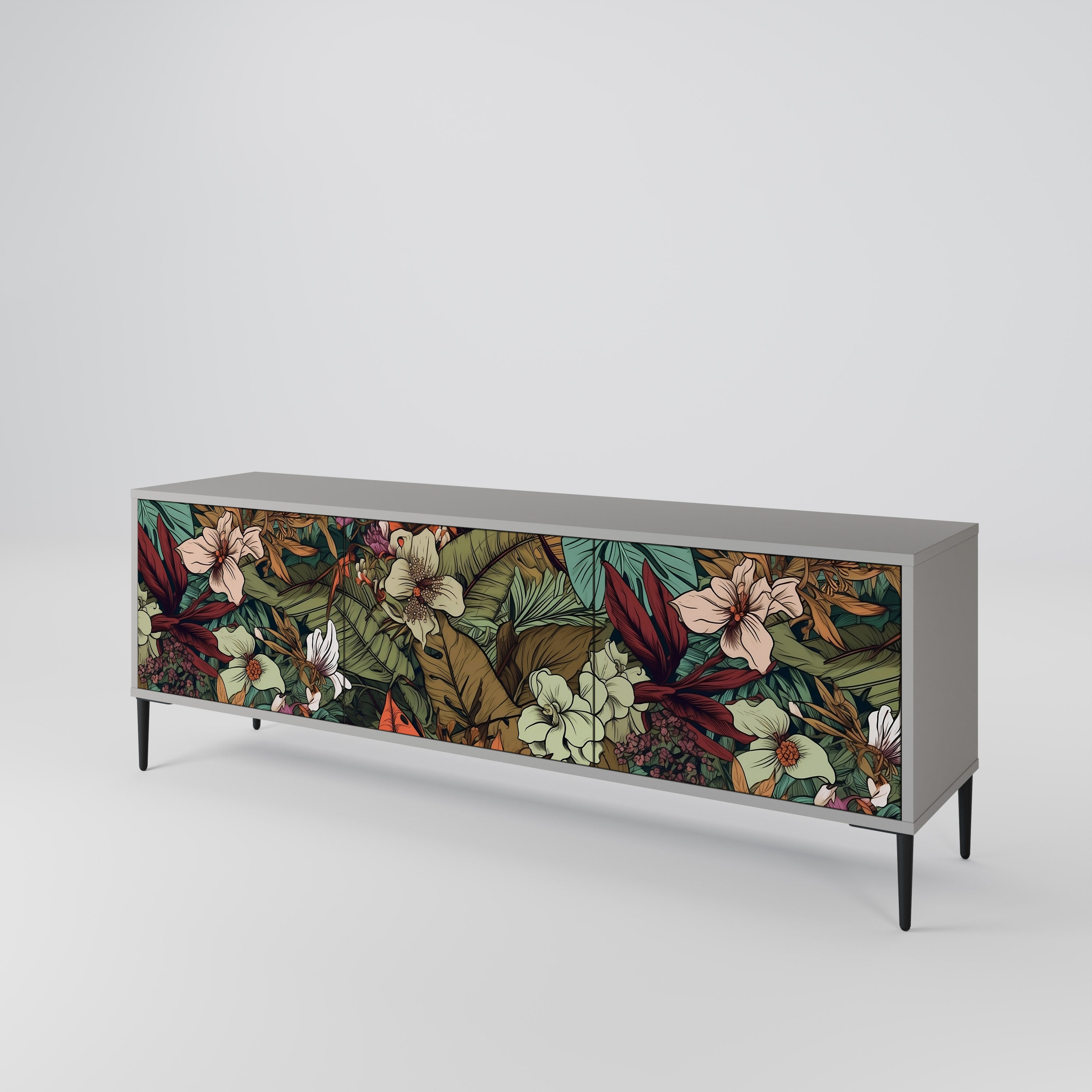 BOTANICAL EMERGENCE 3-Door TV Cabinet