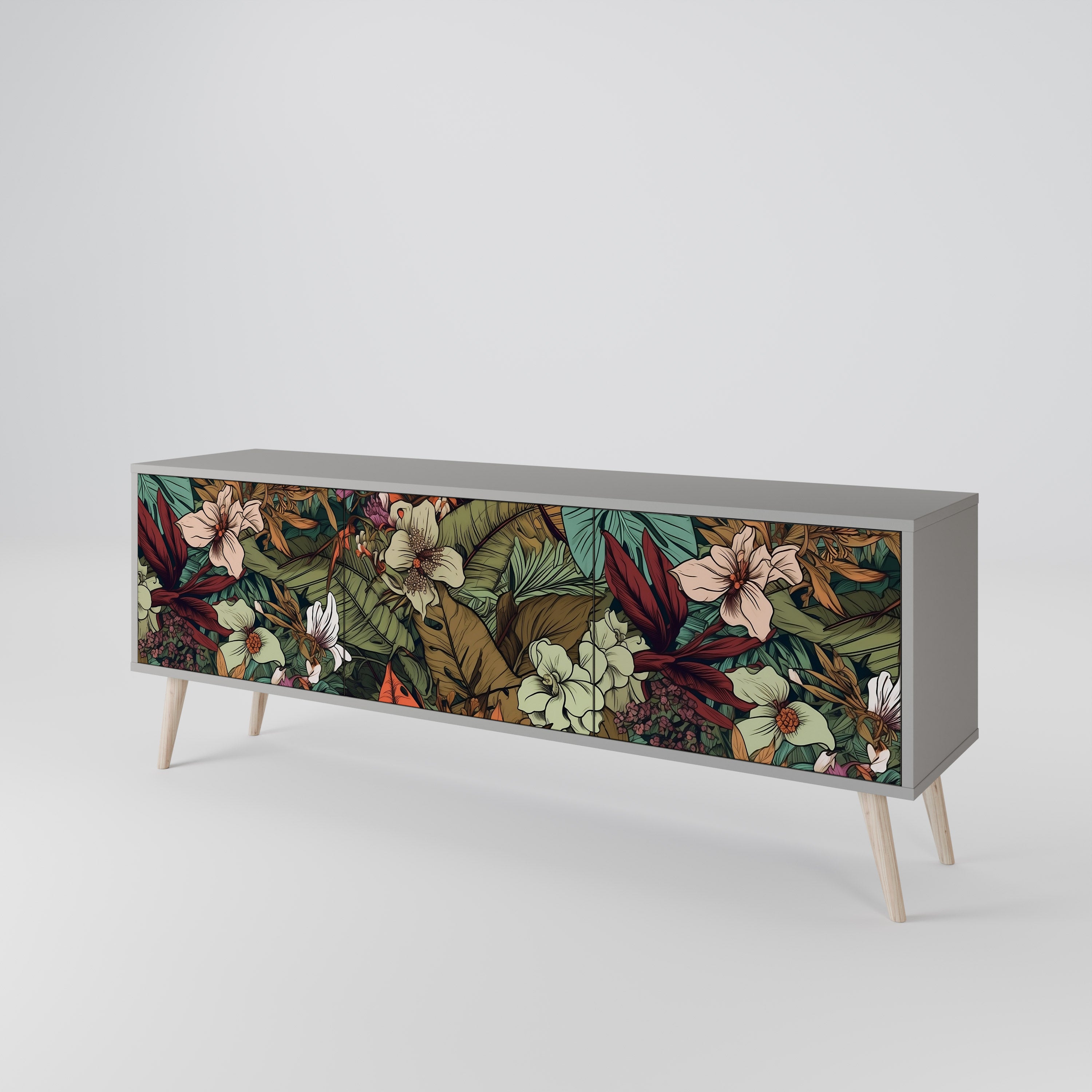 BOTANICAL EMERGENCE 3-Door TV Cabinet