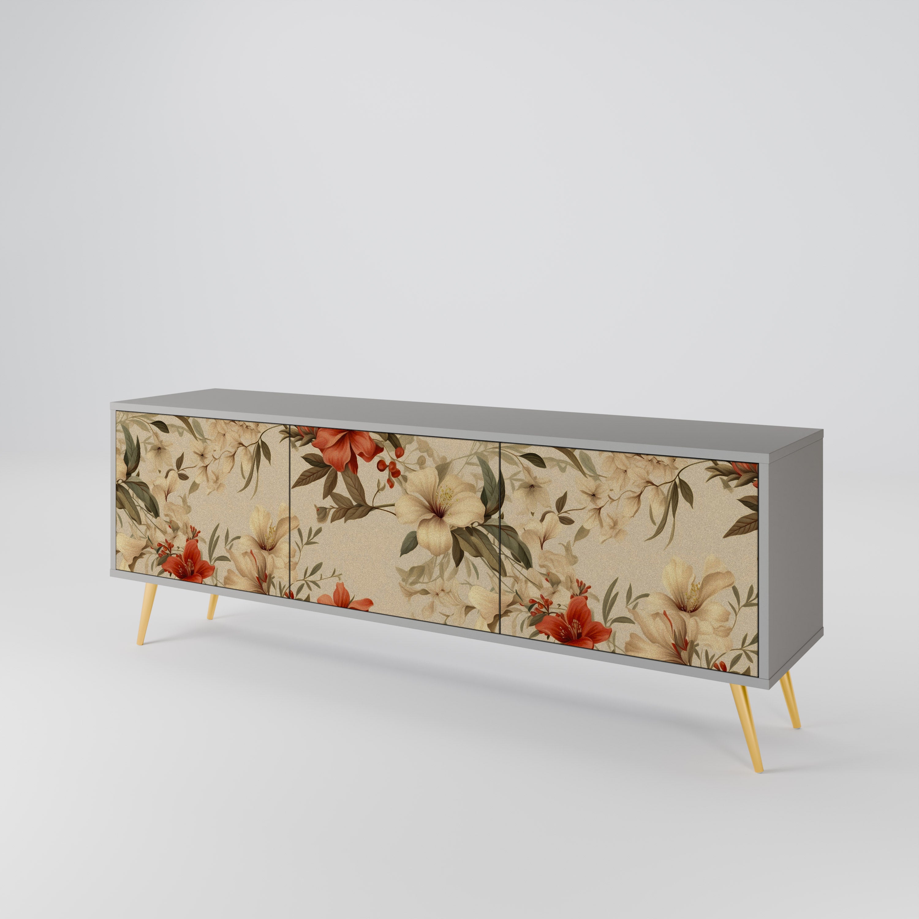 BLOOMING HARMONY 3-Door TV Cabinet
