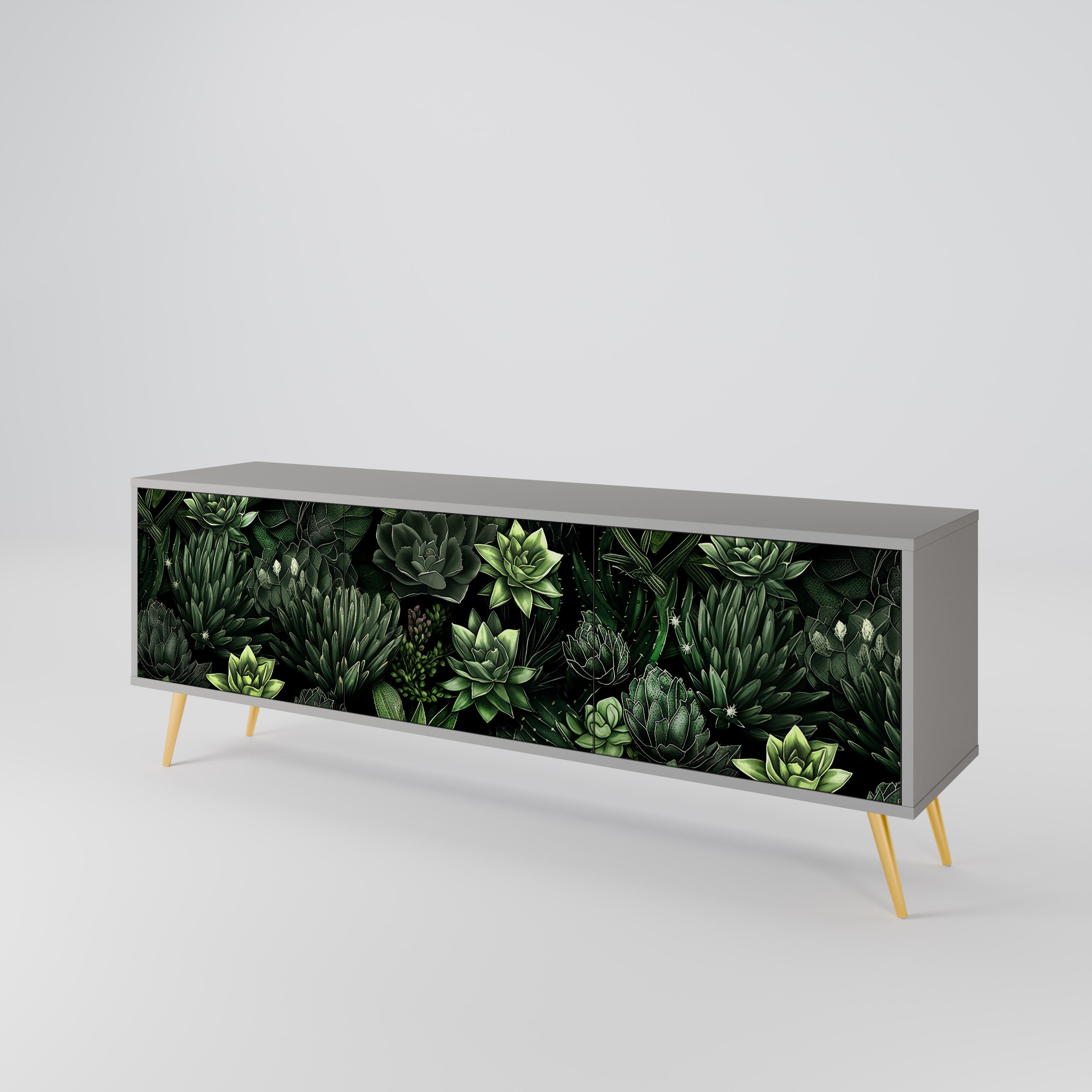 SUCCULENT JUNGLE 3-Door TV Cabinet