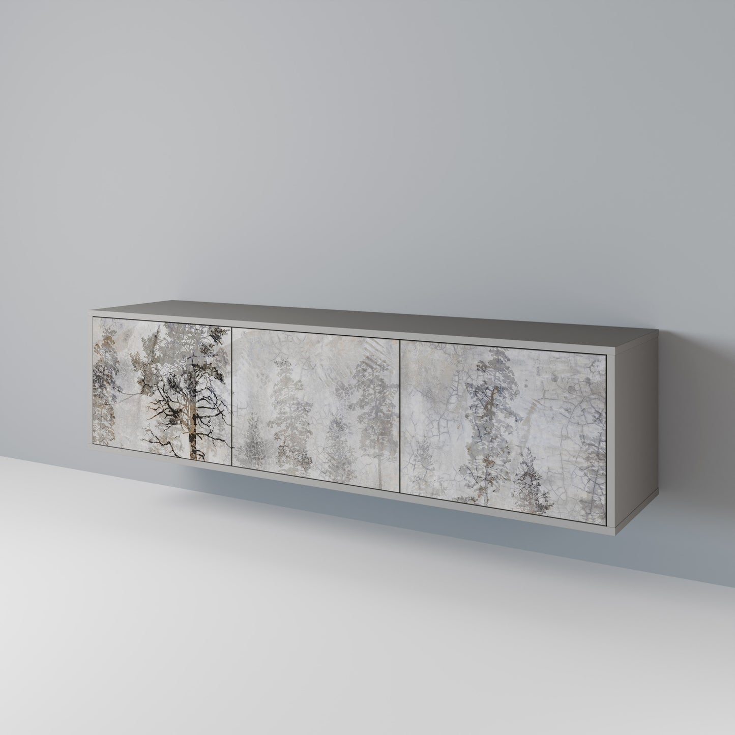 FADE IN THE TREES 3-Door TV Cabinet
