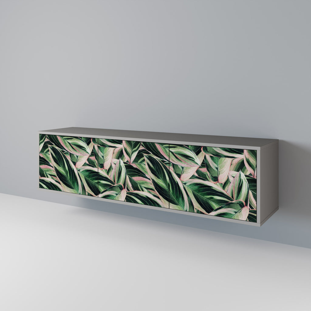 Meuble TV 3 portes EERIE STROMANTHE en finition grise