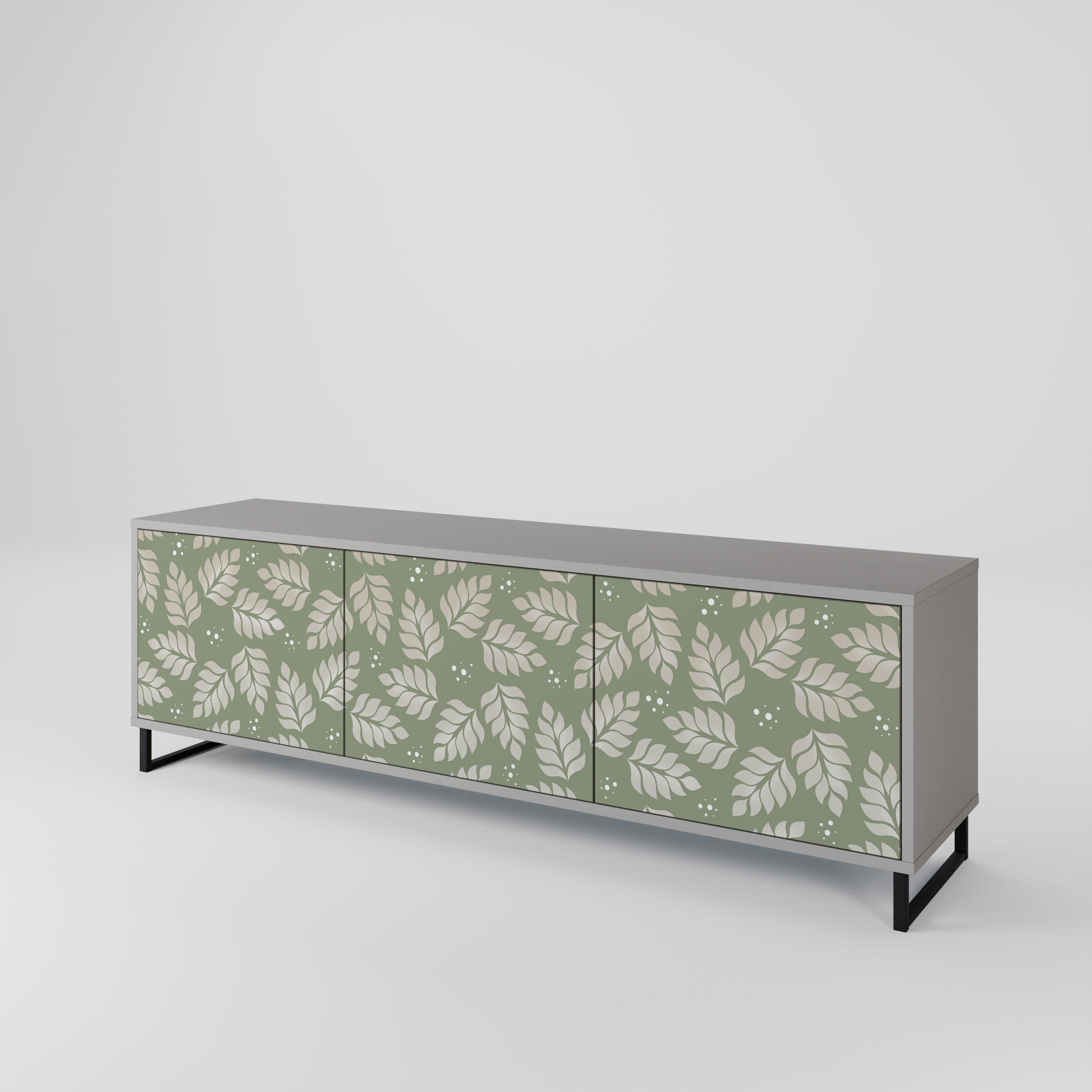 LEAVES ON GREEN 3-Door TV Cabinet