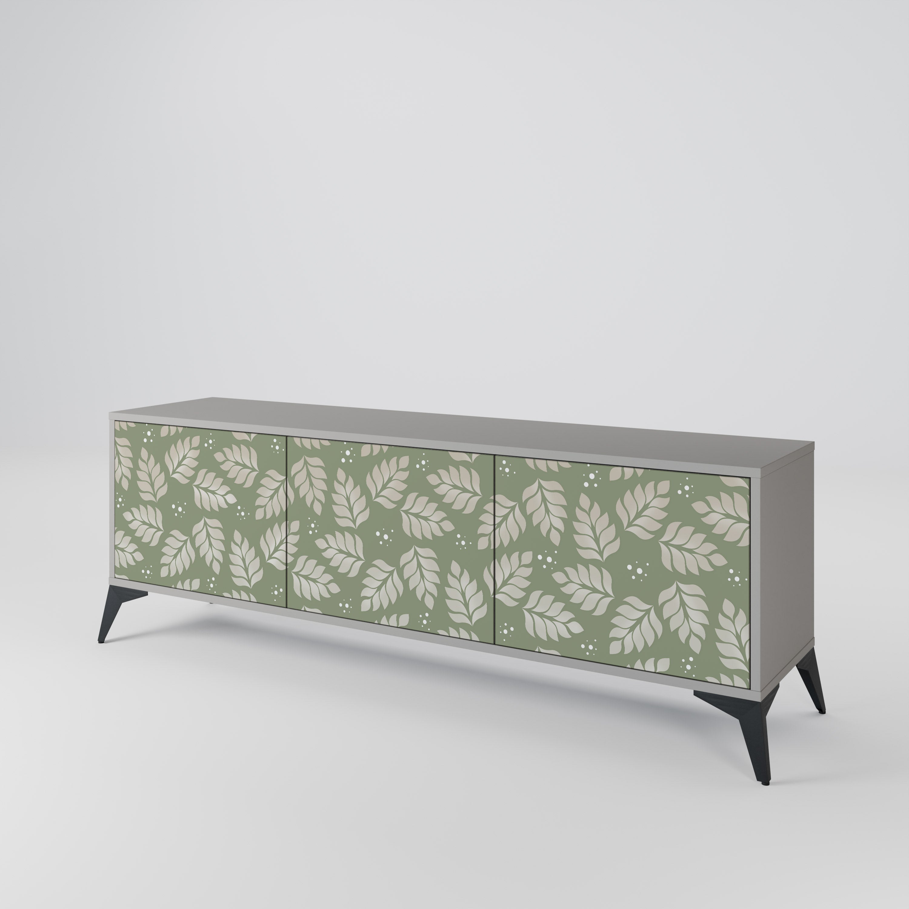LEAVES ON GREEN 3-Door TV Cabinet