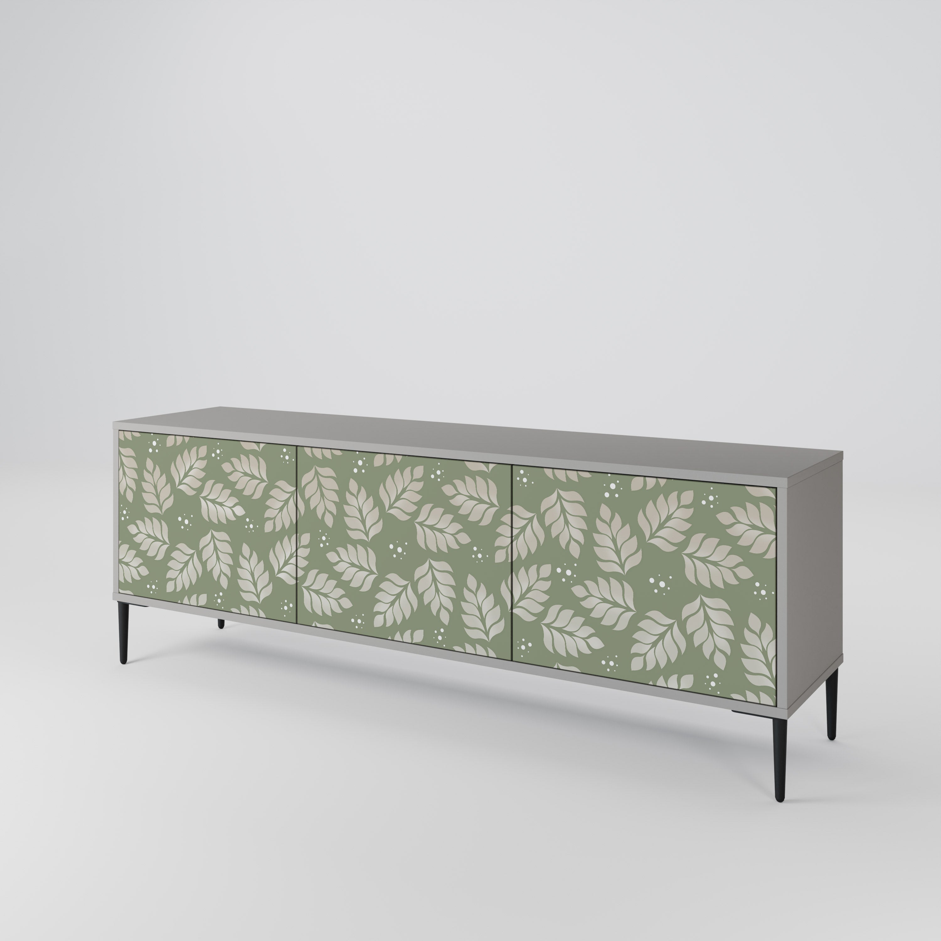 LEAVES ON GREEN 3-Door TV Cabinet
