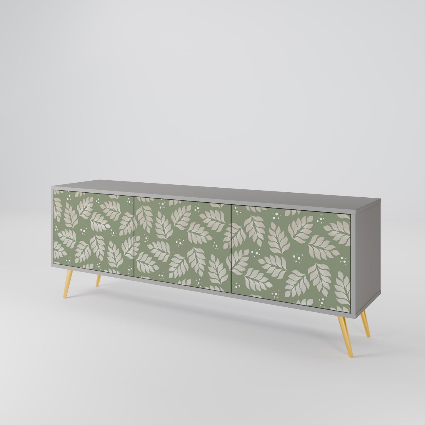 LEAVES ON GREEN 3-Door TV Cabinet