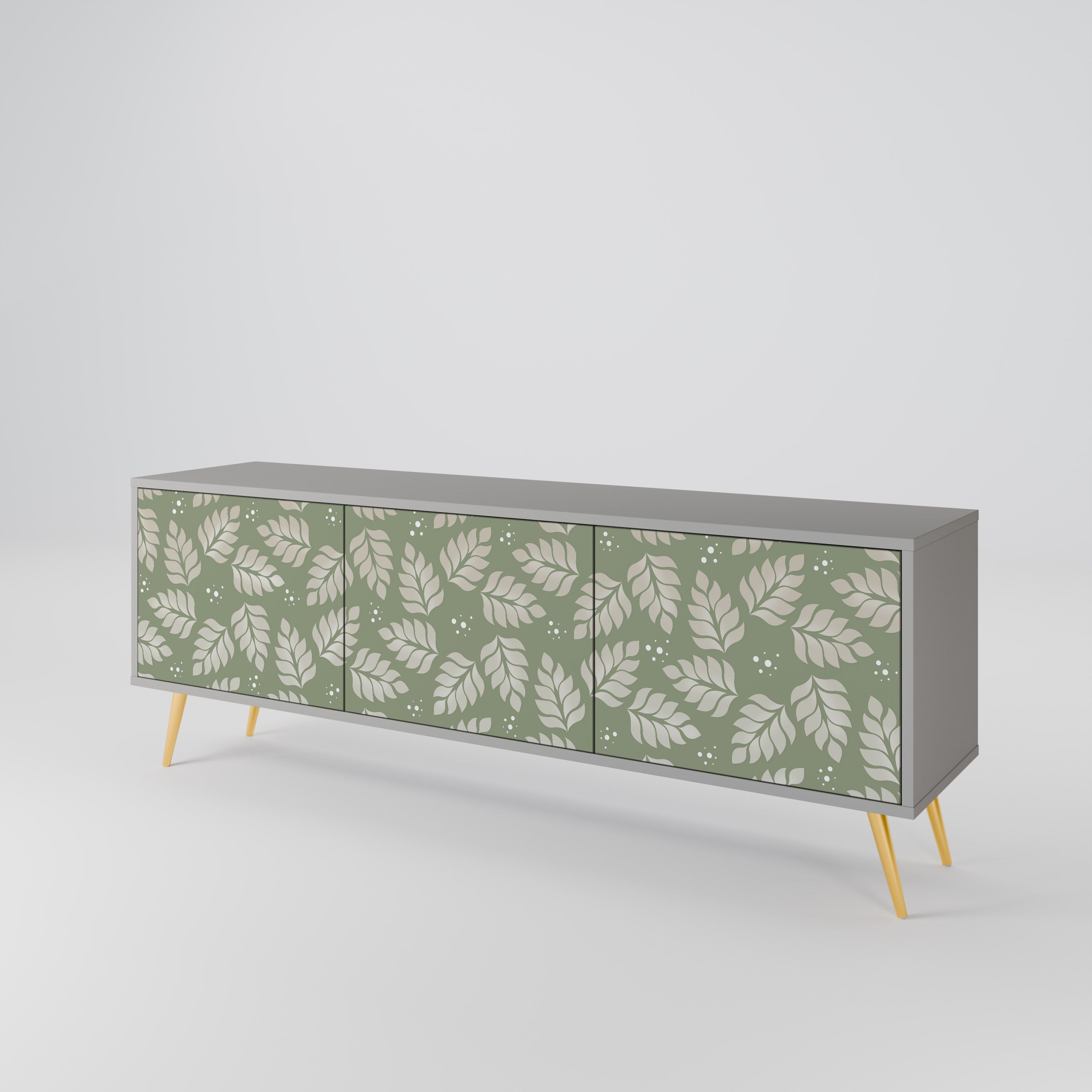 LEAVES ON GREEN 3-Door TV Cabinet