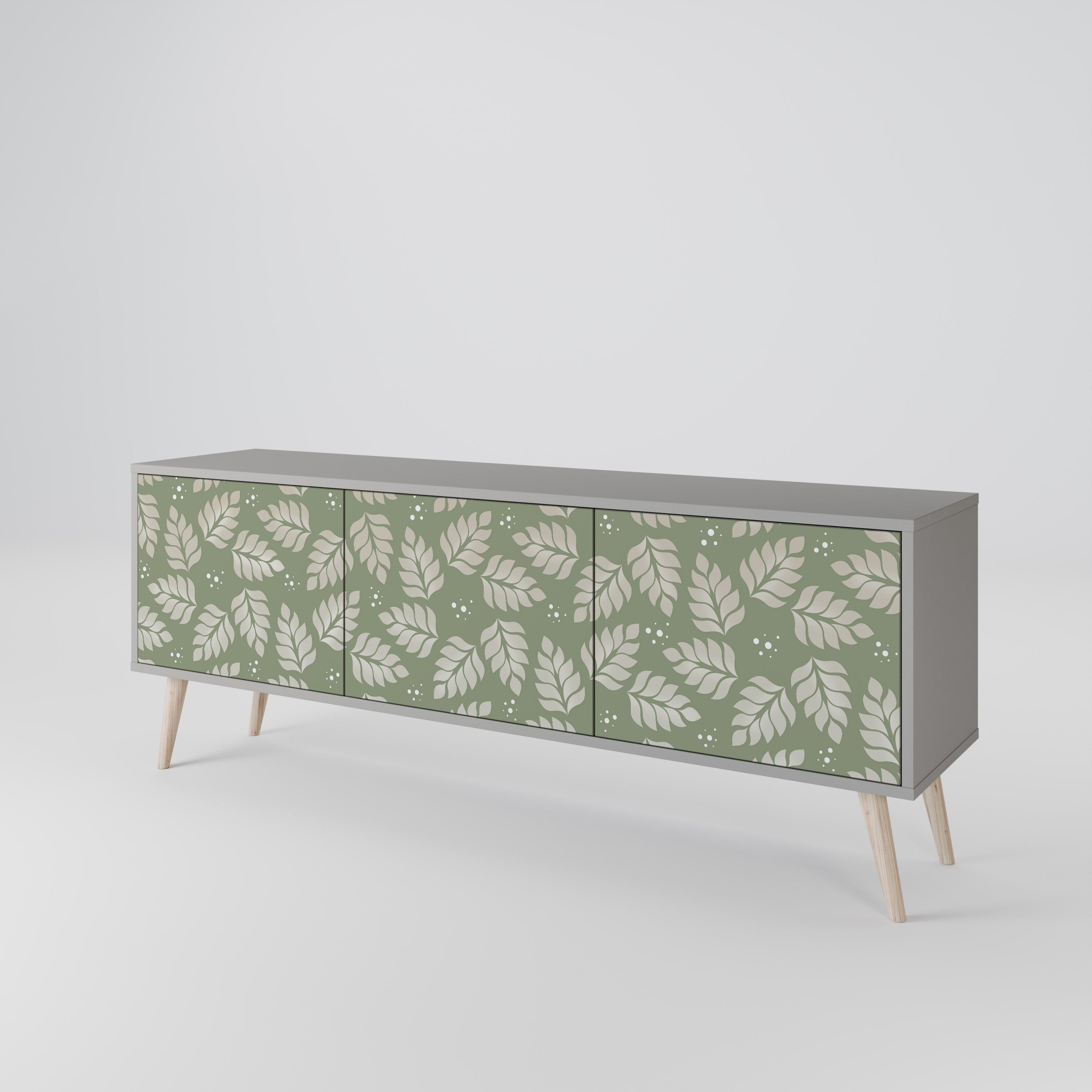 LEAVES ON GREEN 3-Door TV Cabinet