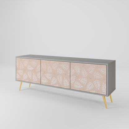 LEAVES ON BEIGE 3-Door TV Cabinet