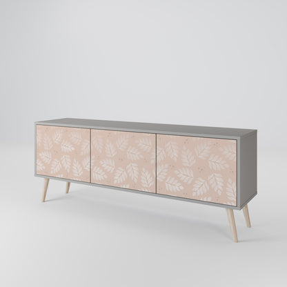 LEAVES ON BEIGE 3-Door TV Cabinet