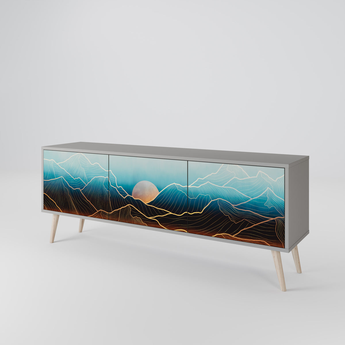 LUNAR SECRETS 3-Door TV Cabinet