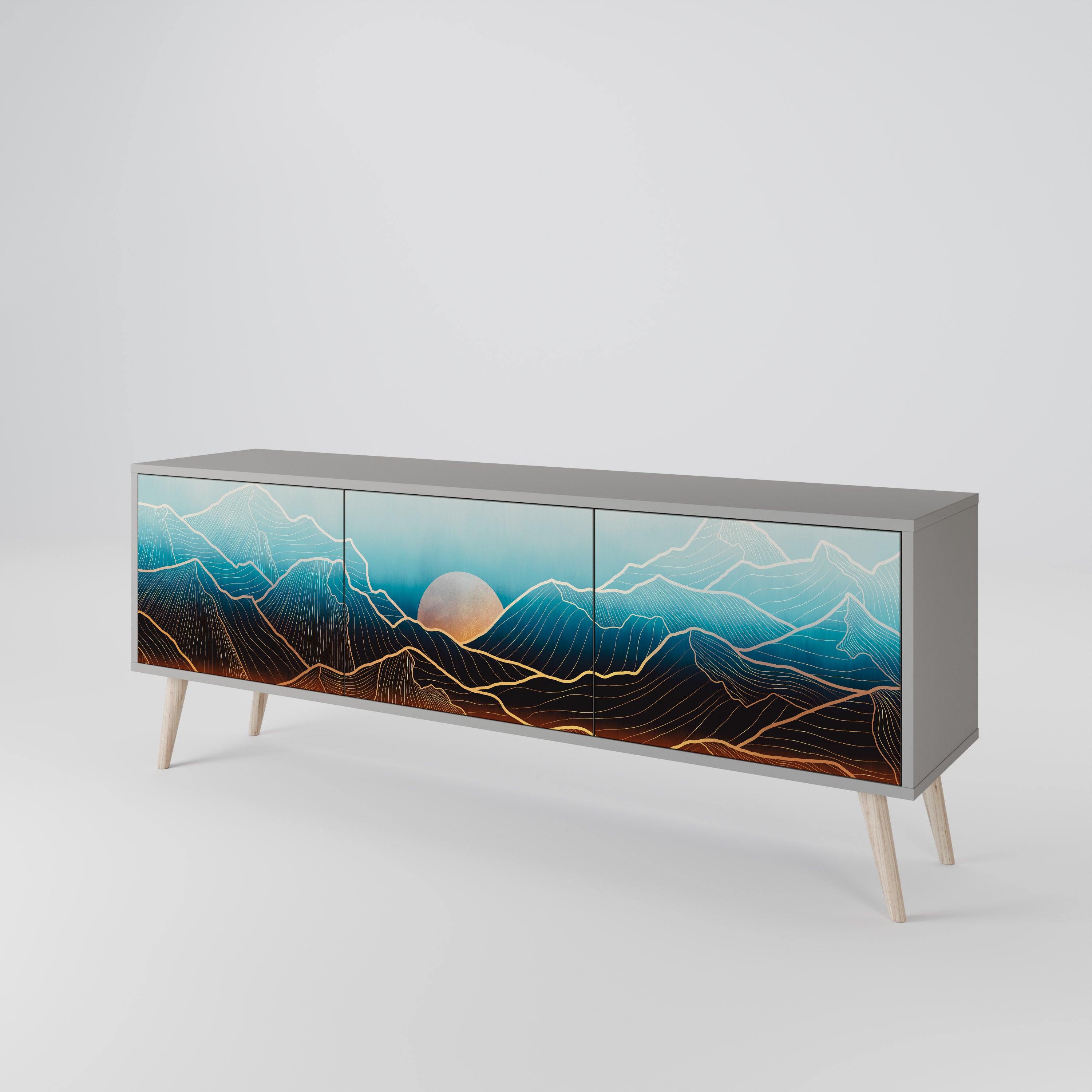 LUNAR SECRETS 3-Door TV Cabinet