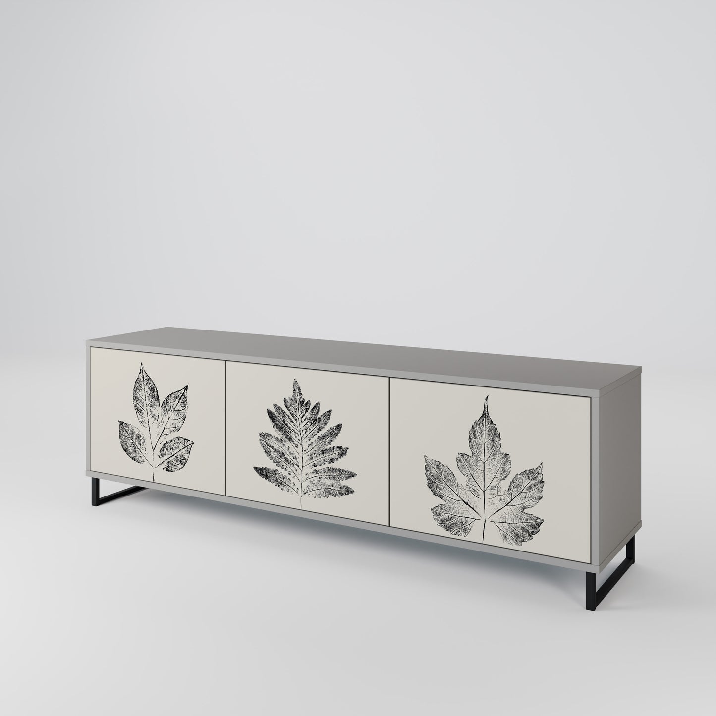 LEAFY STAMPS 3-Door TV Cabinet