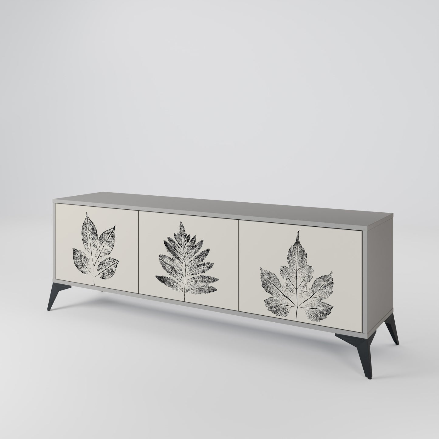 LEAFY STAMPS 3-Door TV Cabinet