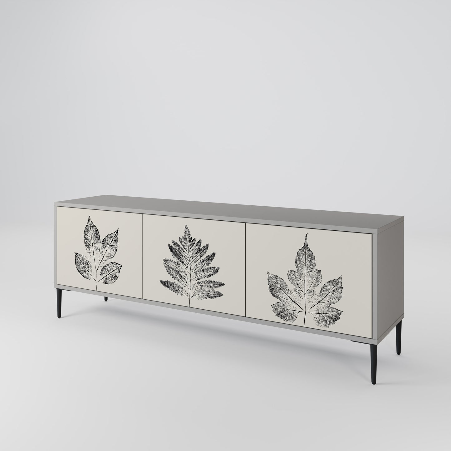 LEAFY STAMPS 3-Door TV Cabinet