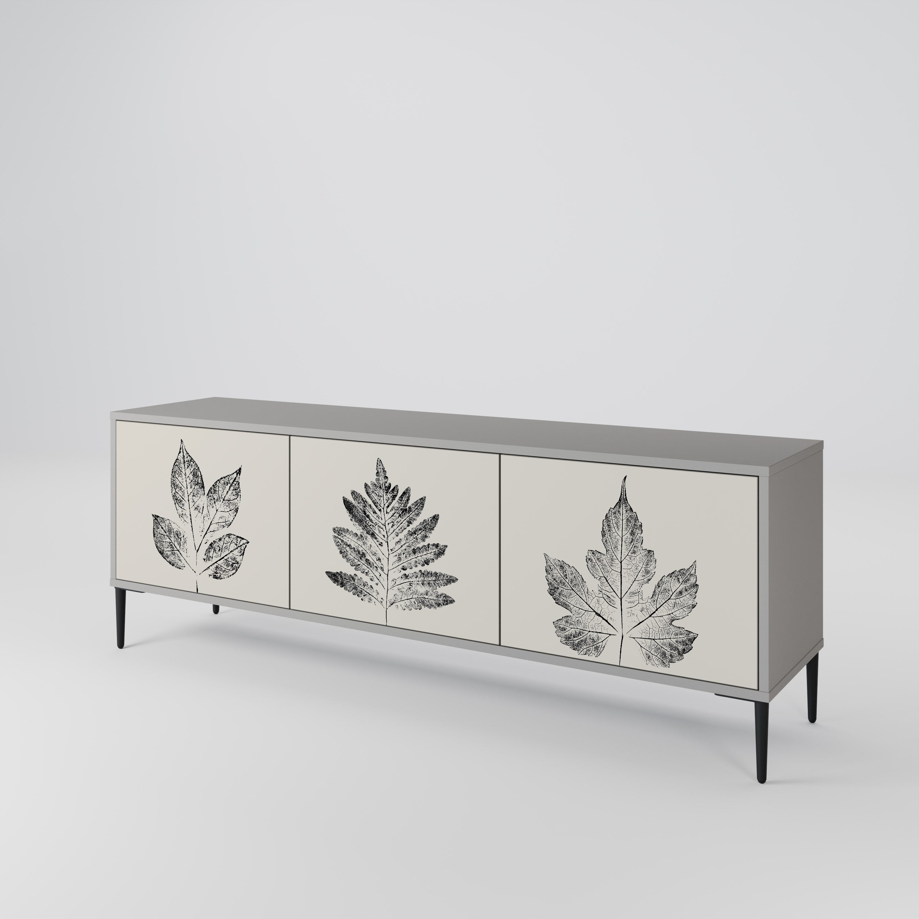 LEAFY STAMPS 3-Door TV Cabinet