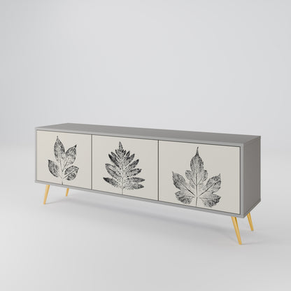 LEAFY STAMPS 3-Door TV Cabinet
