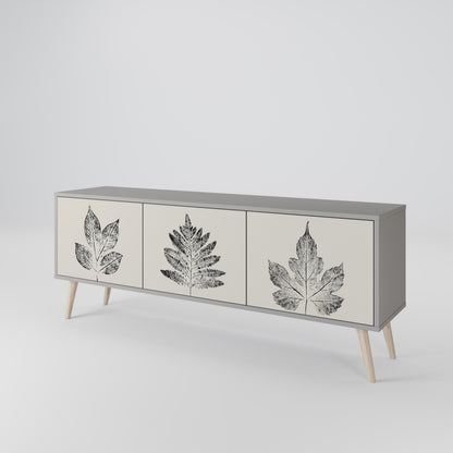 LEAFY STAMPS 3-Door TV Cabinet