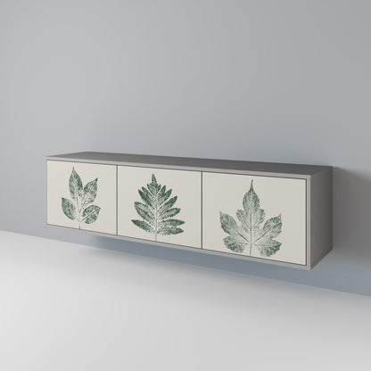 GREEN LEAFY STAMPS 3-Door TV Cabinet