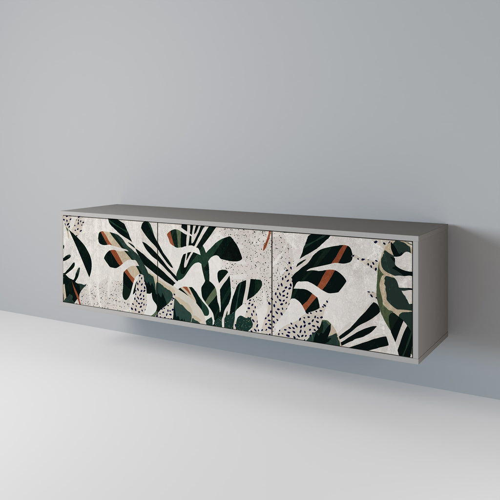 Meuble TV 3 portes VERDURE FORMATION finition grise