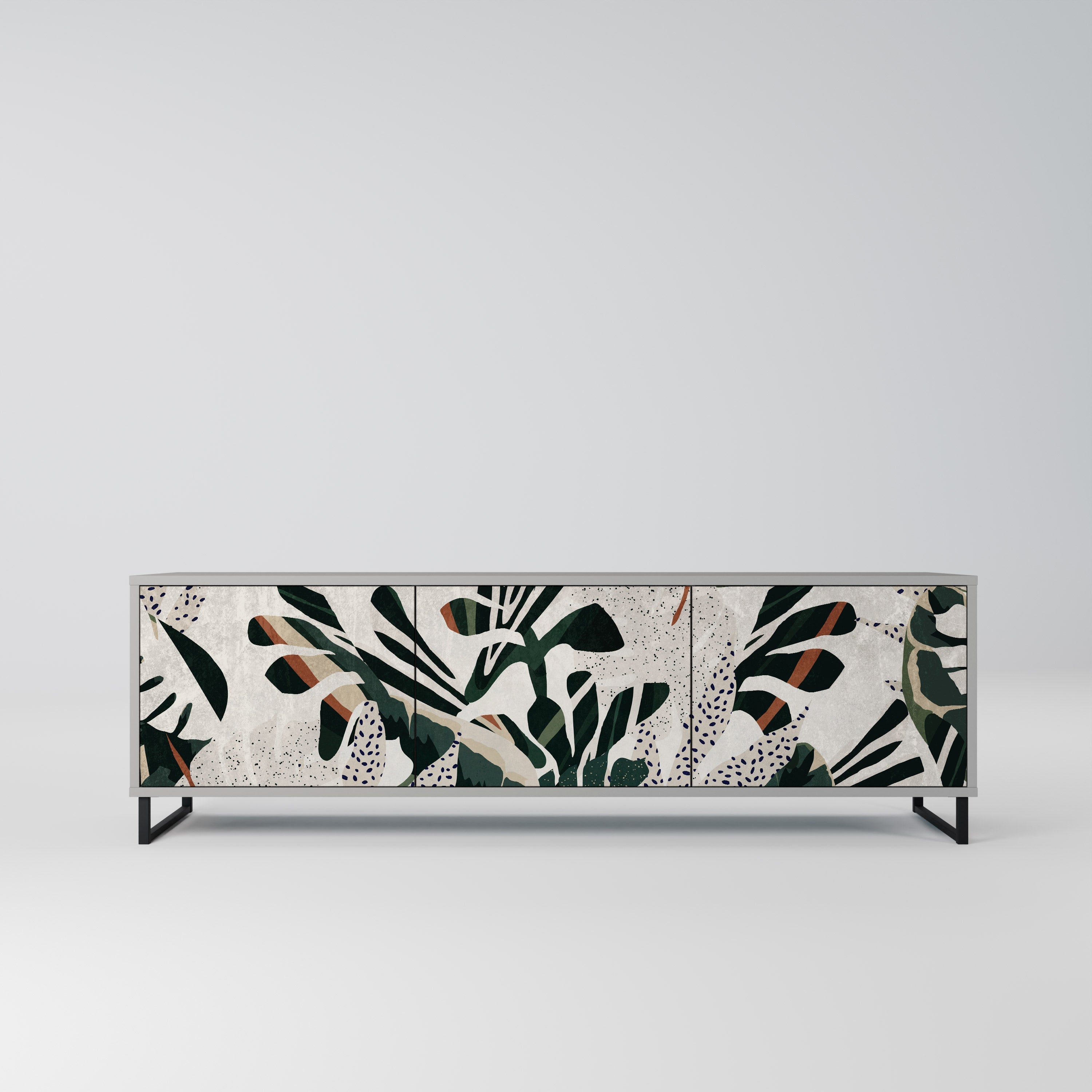 Meuble TV 3 portes VERDURE FORMATION finition grise