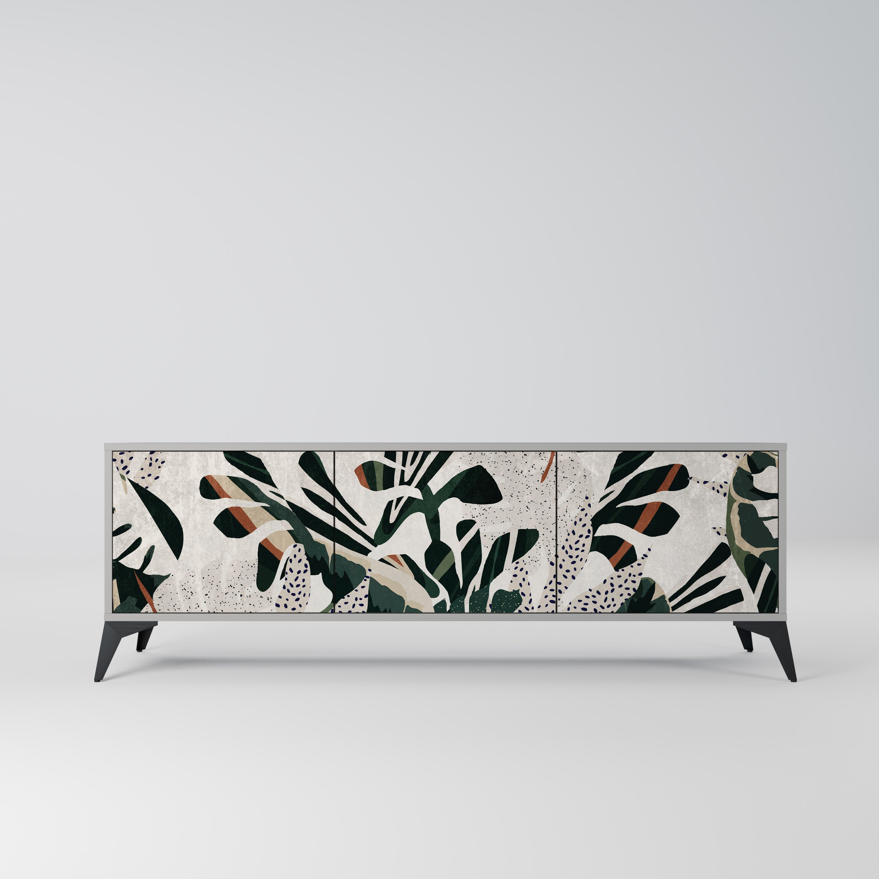 Meuble TV 3 portes VERDURE FORMATION finition grise