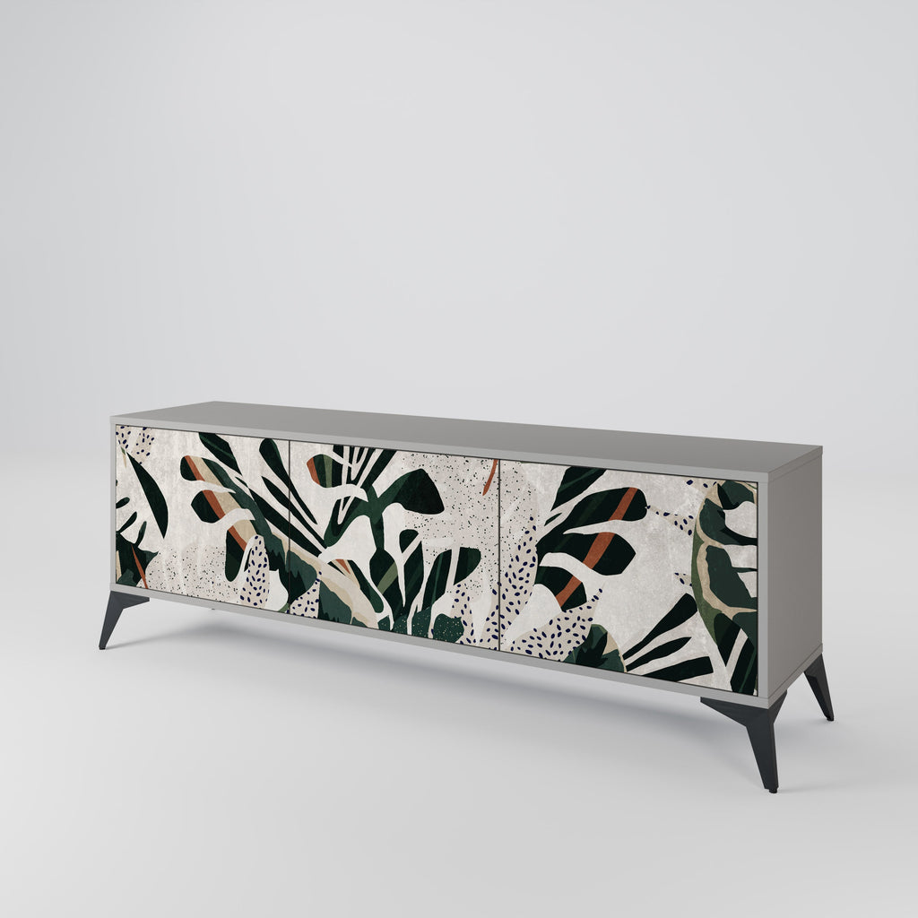 Meuble TV 3 portes VERDURE FORMATION finition grise