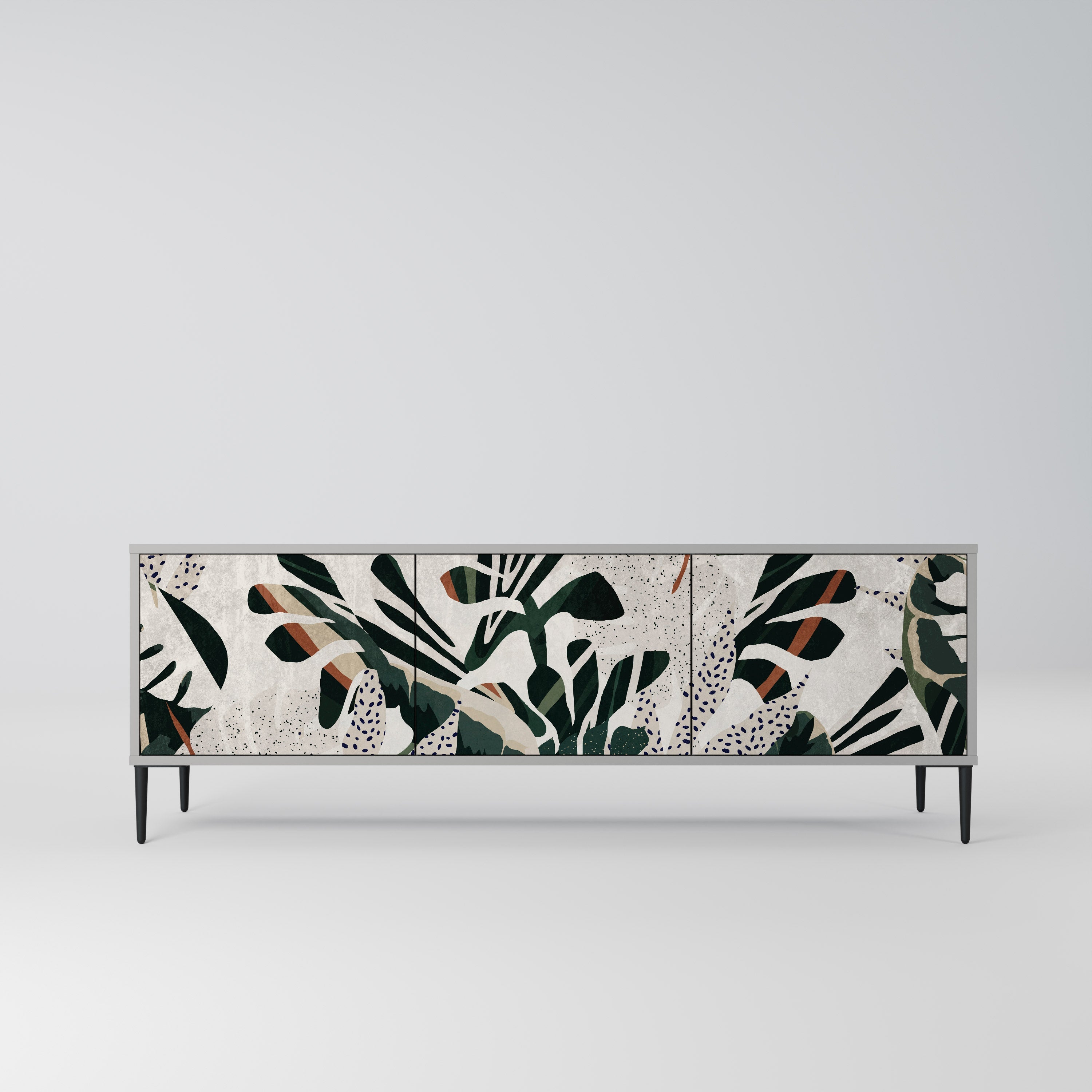 Meuble TV 3 portes VERDURE FORMATION finition grise