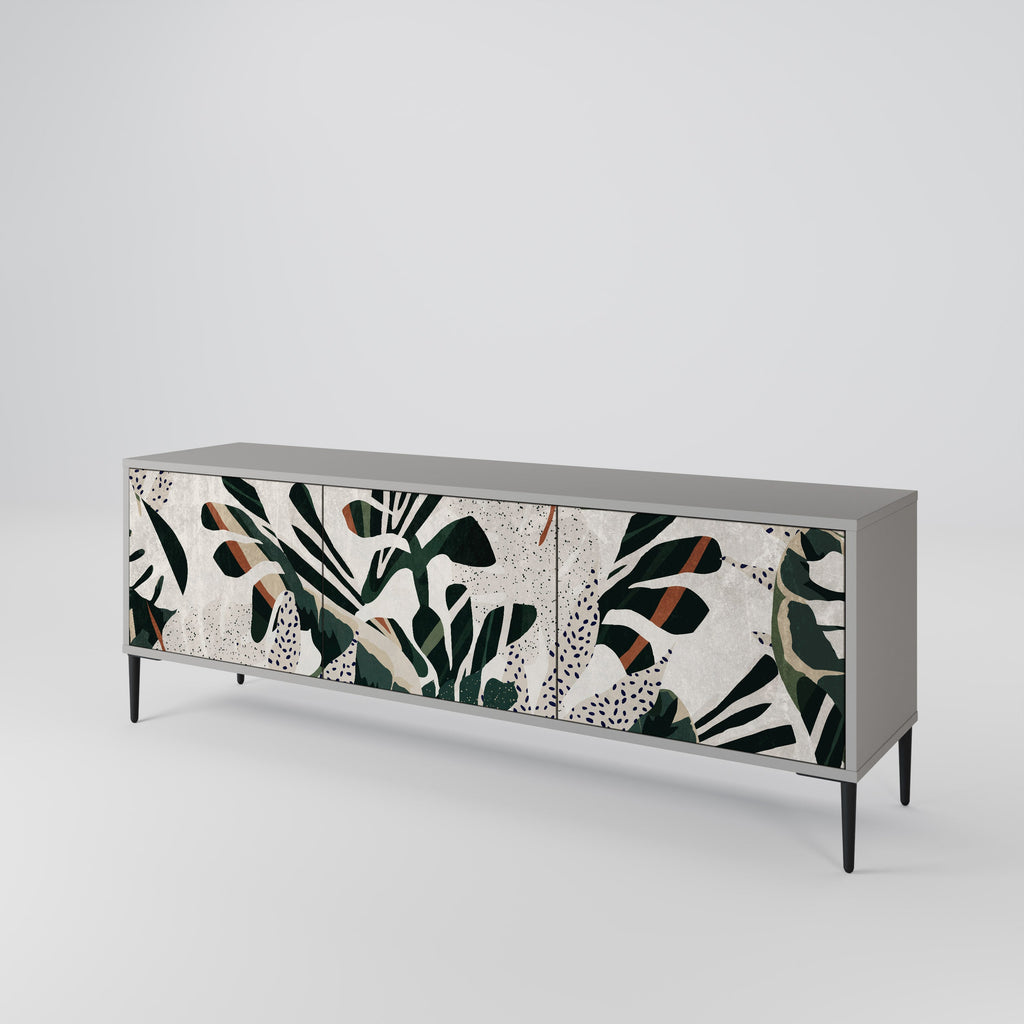 Meuble TV 3 portes VERDURE FORMATION finition grise