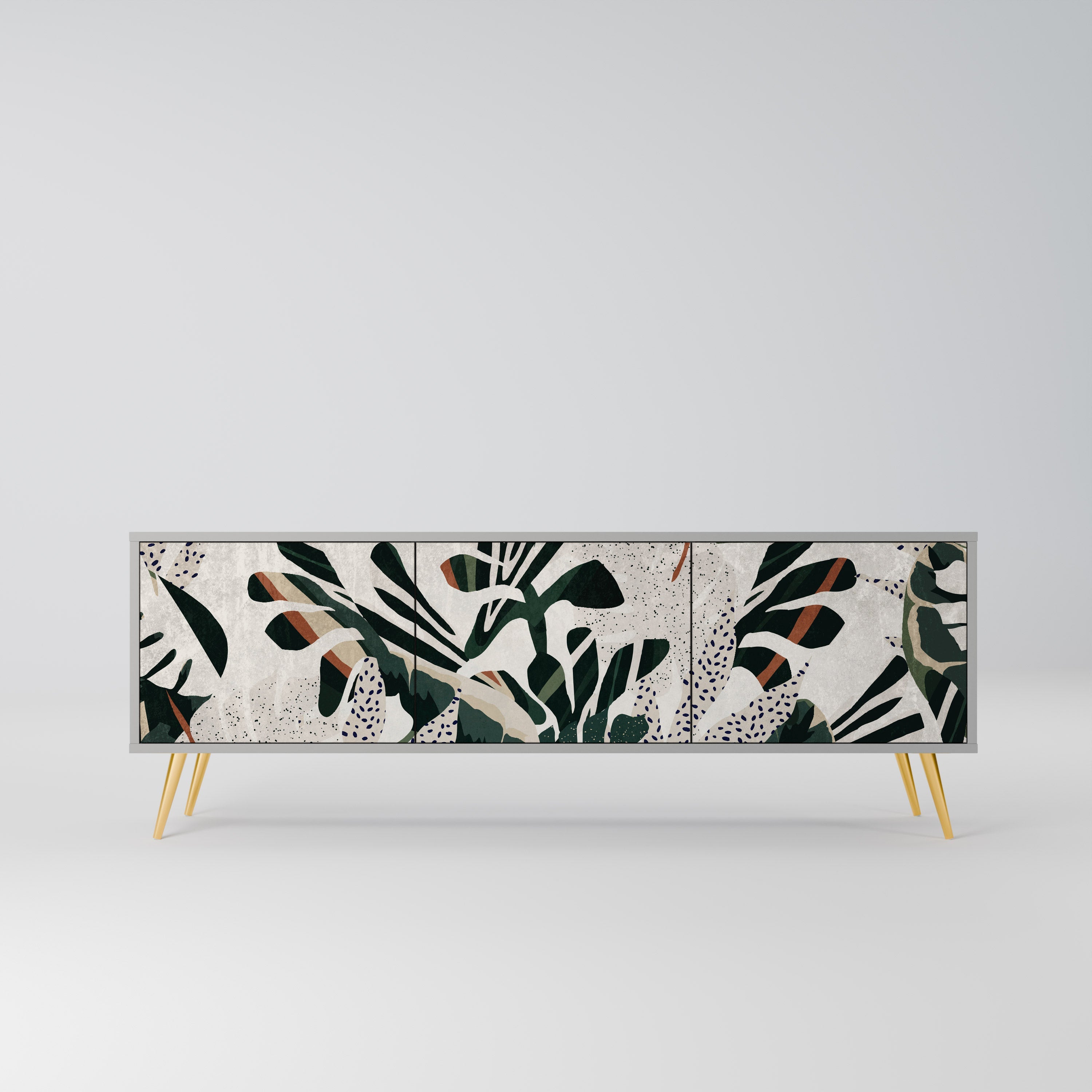 Meuble TV 3 portes VERDURE FORMATION finition grise