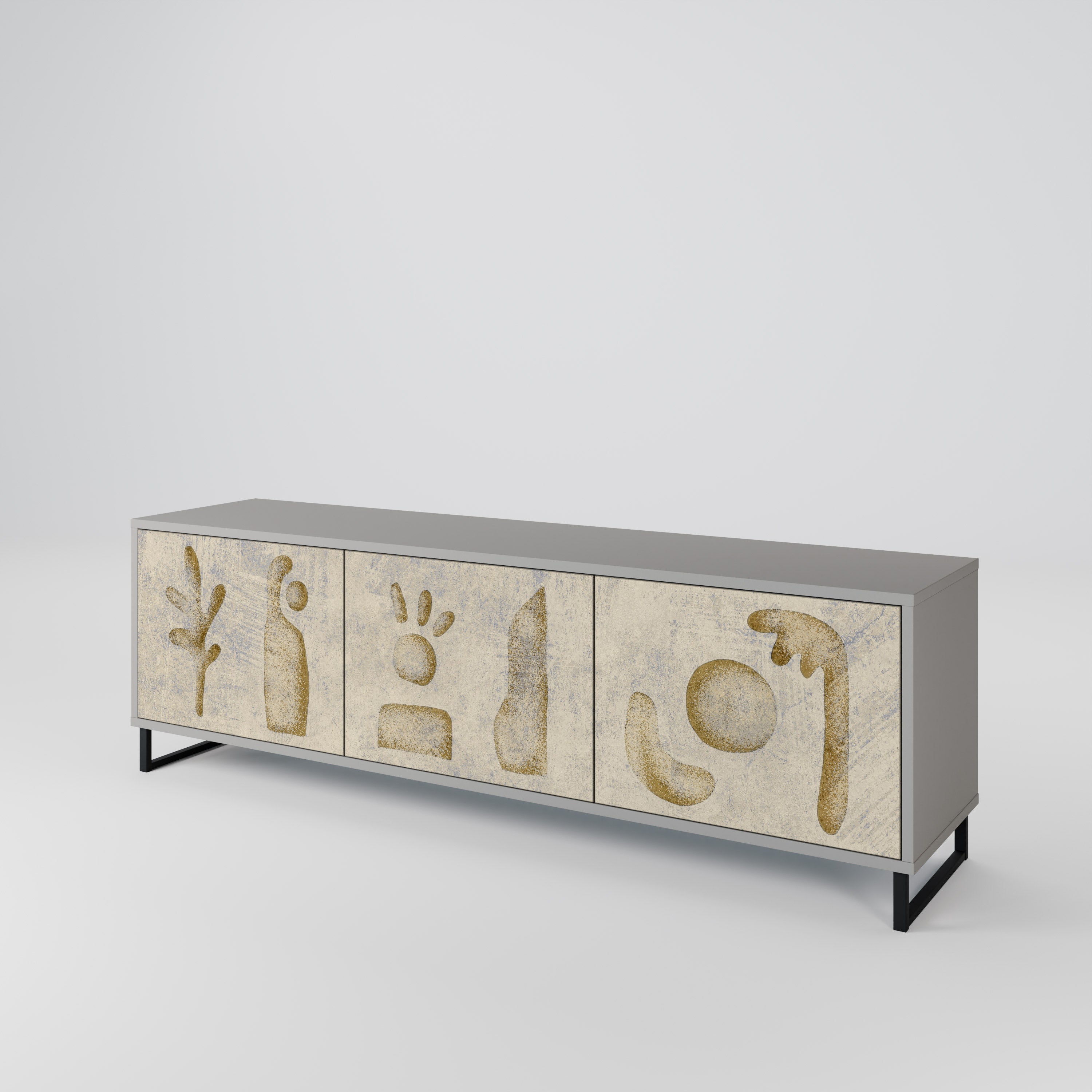 SAND SCULPTURES 3-Door TV Cabinet