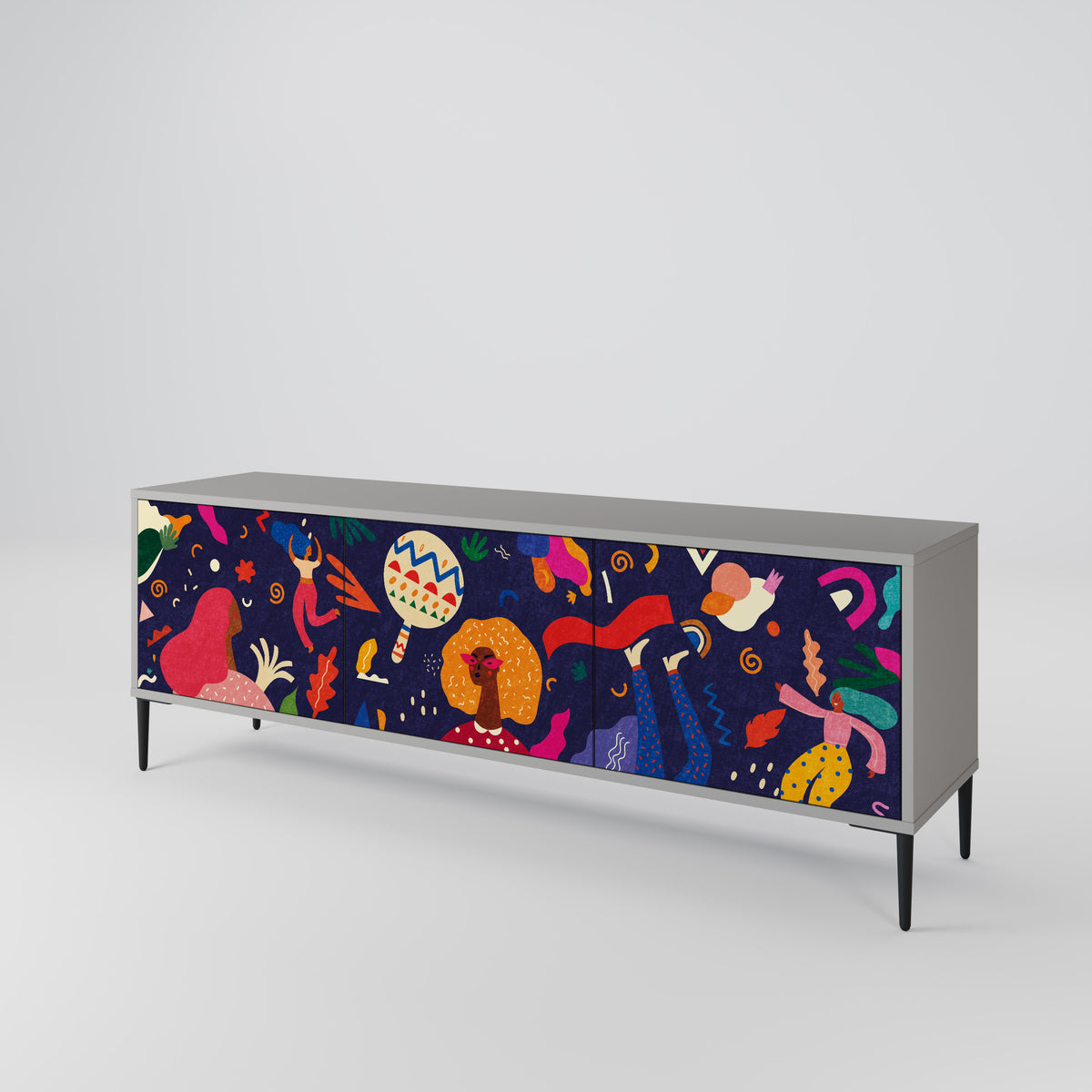 FESTIVE PLEASURES 3-Door TV Cabinet