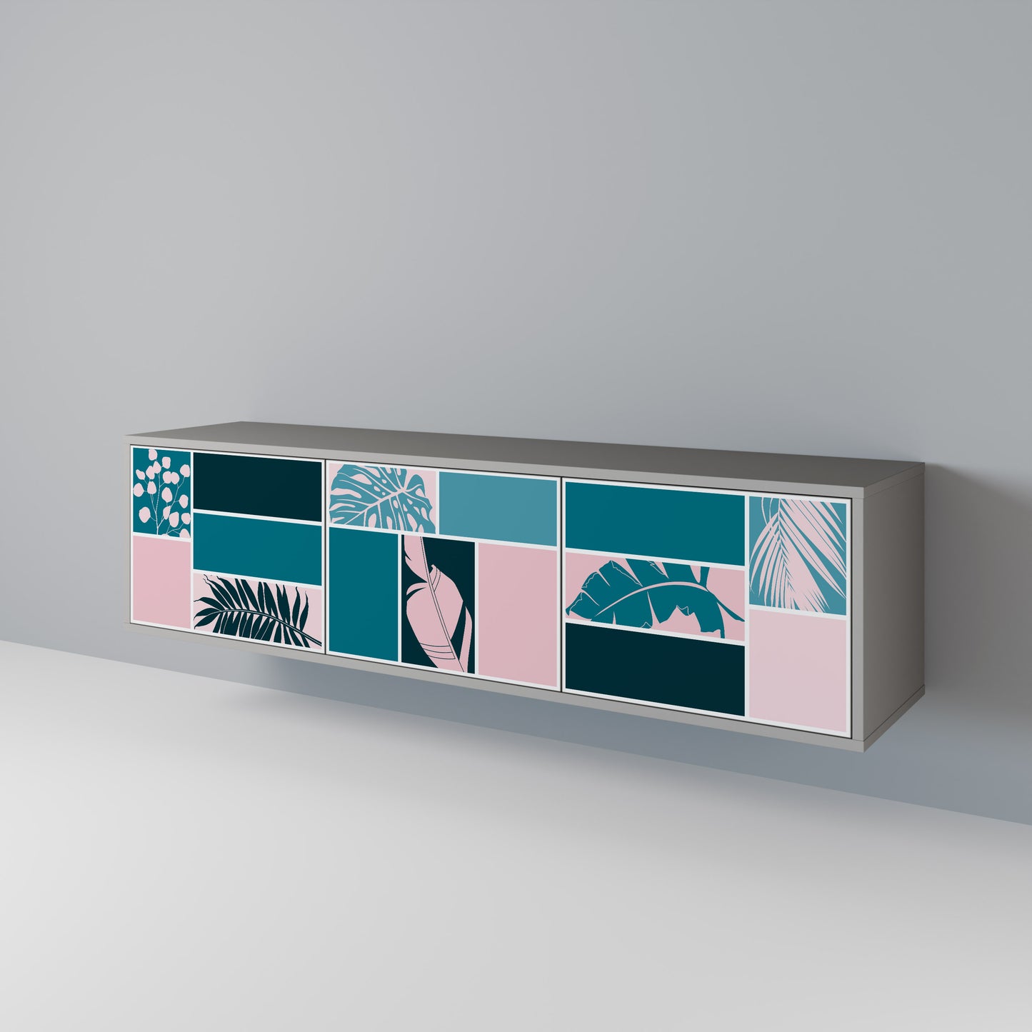 COMBINATION OF SHAPES 3-Door TV Cabinet