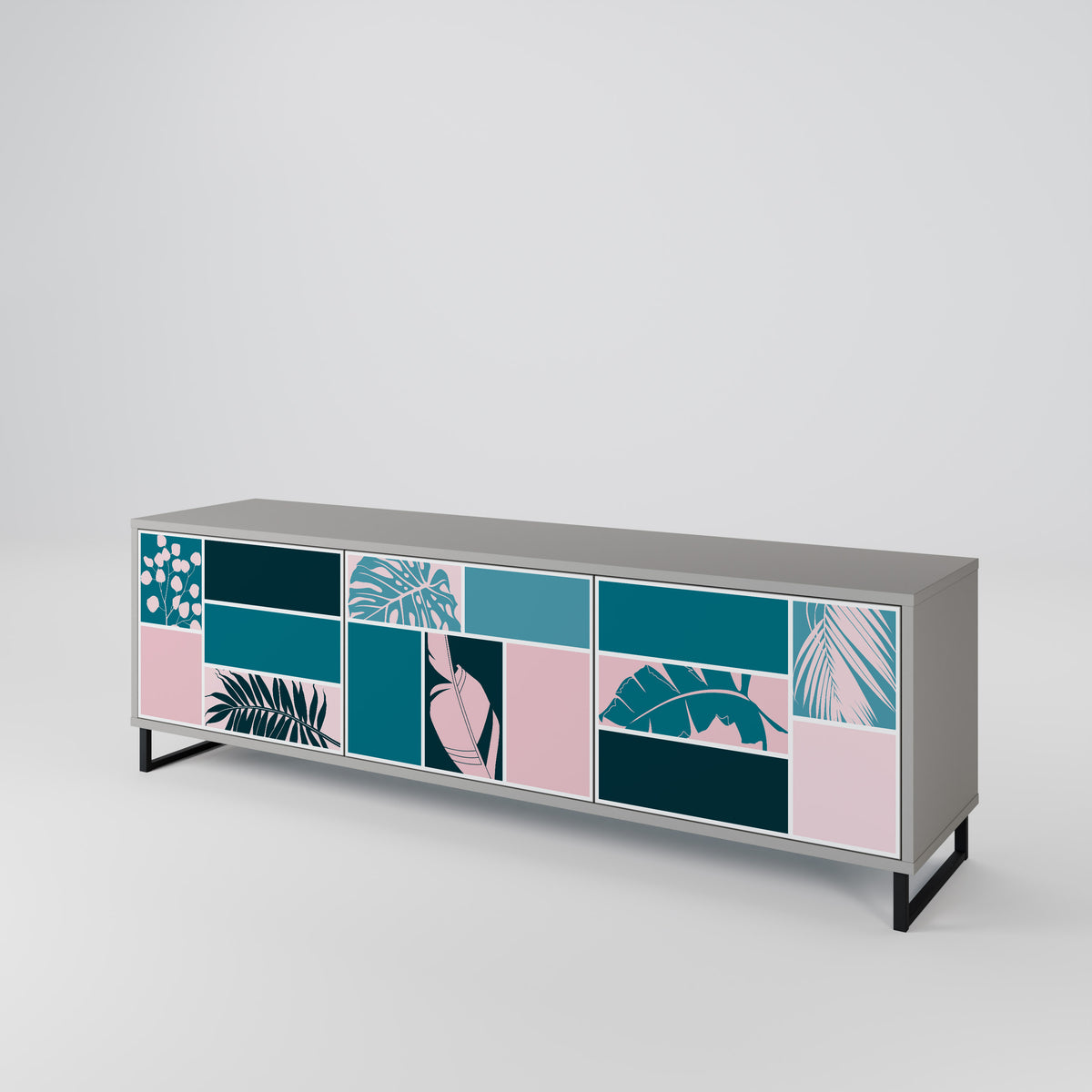 COMBINATION OF SHAPES 3-Door TV Cabinet