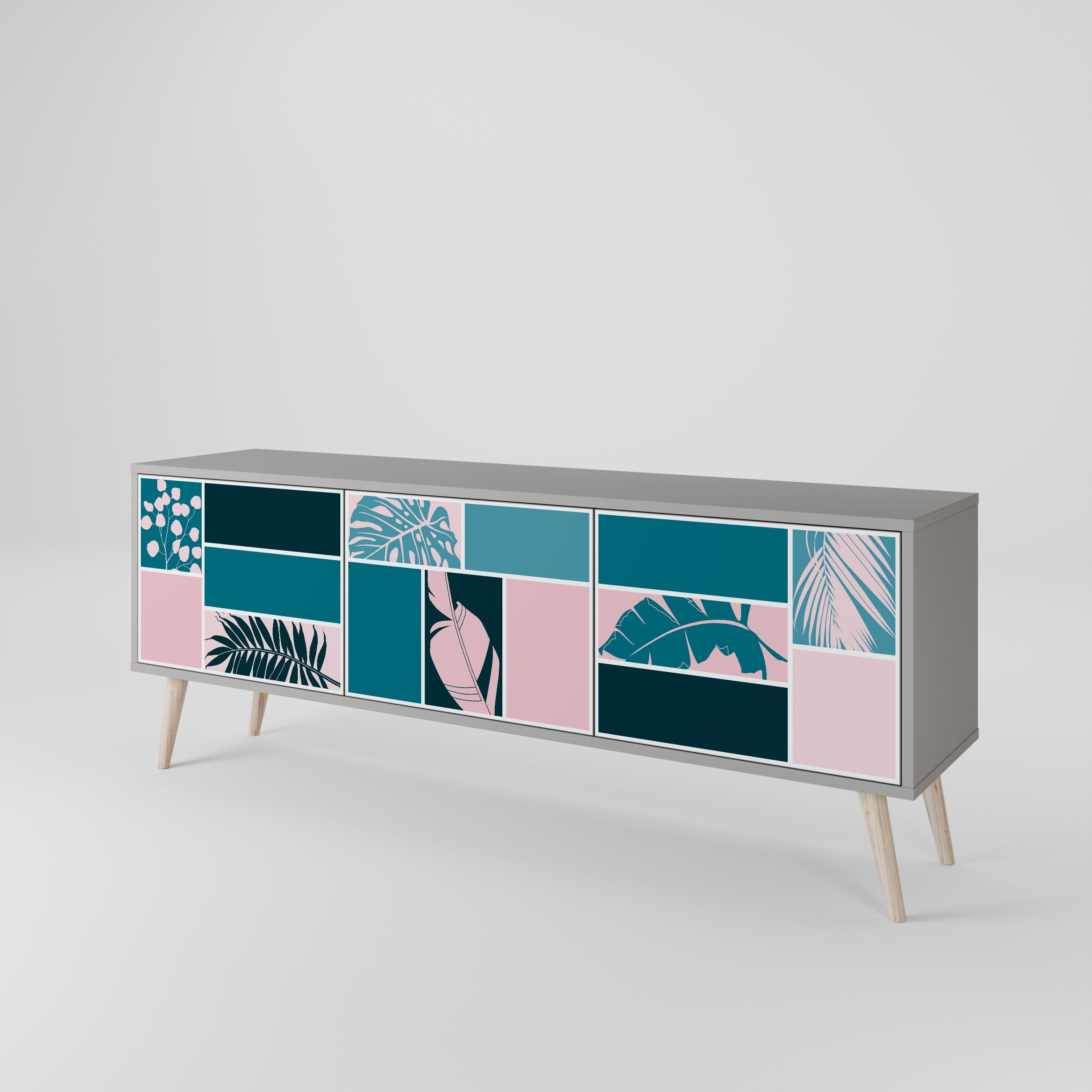 COMBINATION OF SHAPES 3-Door TV Cabinet