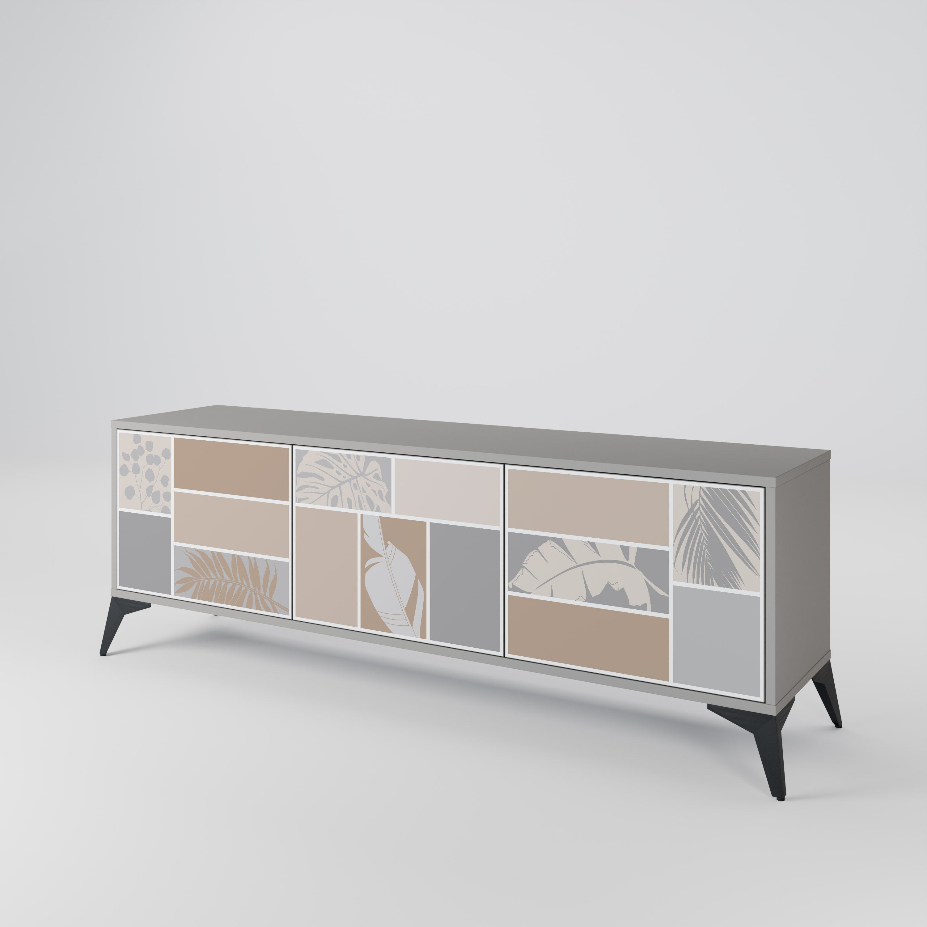 TROPICAL SHAPES 3-Door TV Cabinet