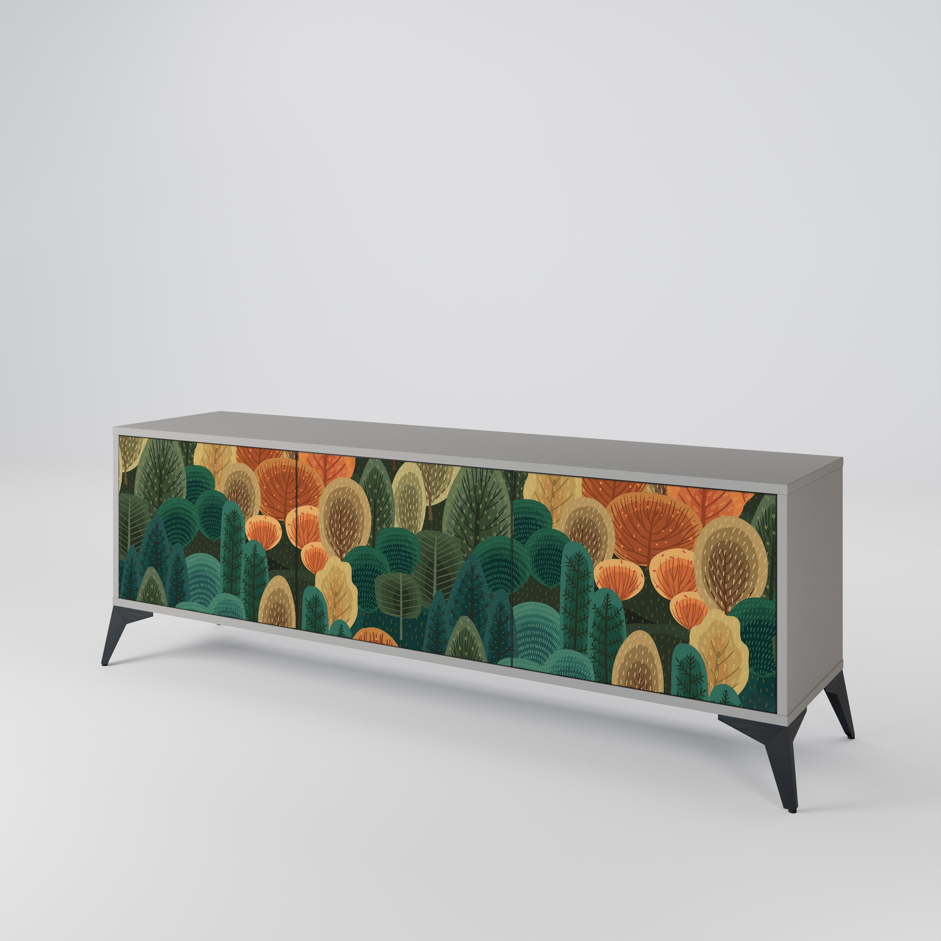 AUTUMN KALEIDOSCOPE 3-Door TV Cabinet