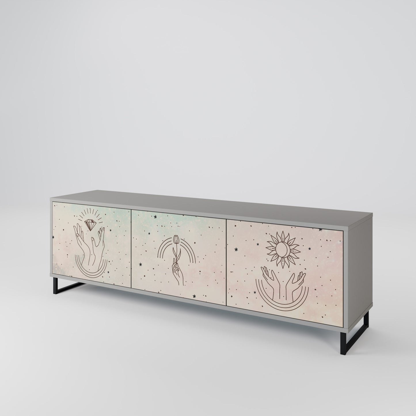 DELICATE BEAUTY 3-Door TV Cabinet