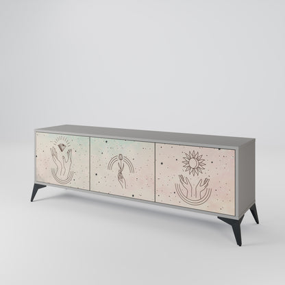DELICATE BEAUTY 3-Door TV Cabinet