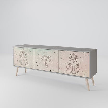 DELICATE BEAUTY 3-Door TV Cabinet