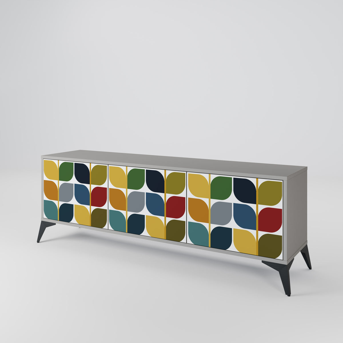 WEIGHTLESS HOURS 3-Door TV Cabinet