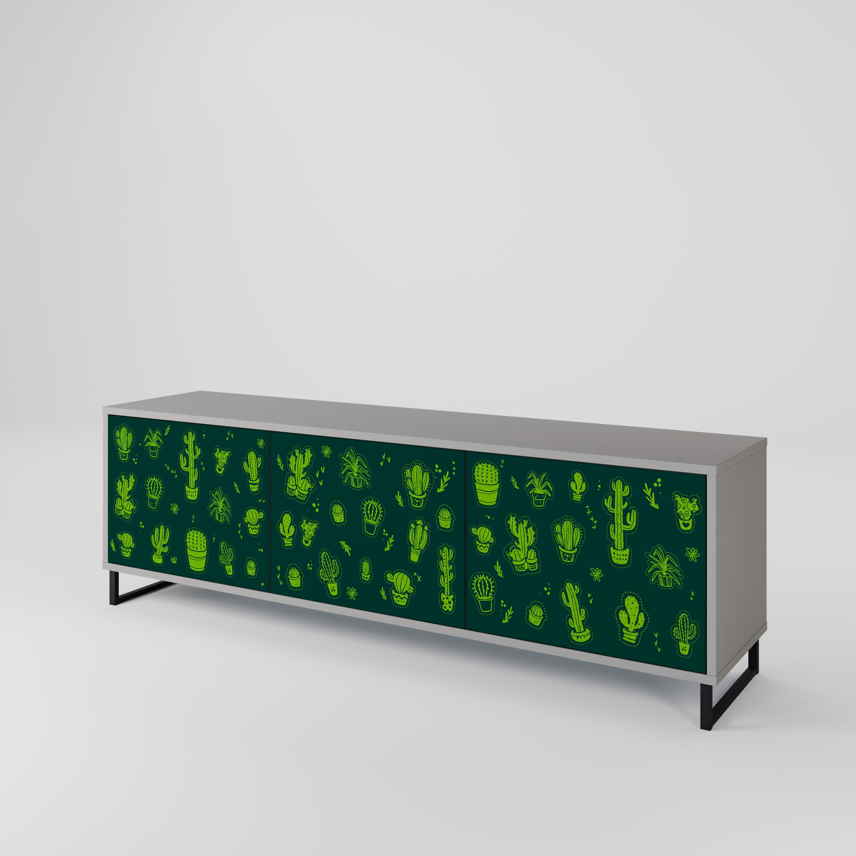 DESERT GREEN 3-Door TV Cabinet